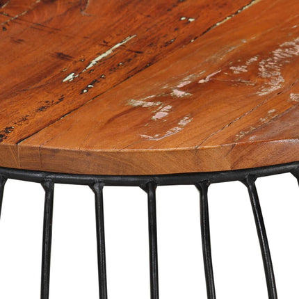 Soffbord Ø68 cm massivt återvunnet trä