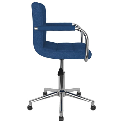 Snurrbar matstol blå tyg