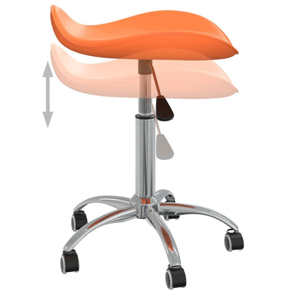 Kontorsstol orange konstläder