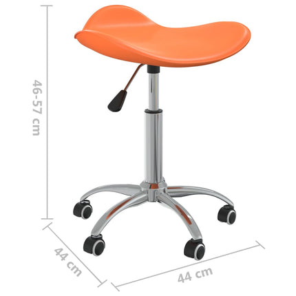 Kontorsstol orange konstläder