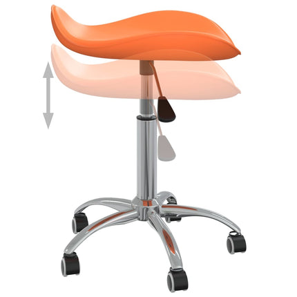 Snurrbar matstol orange konstläder