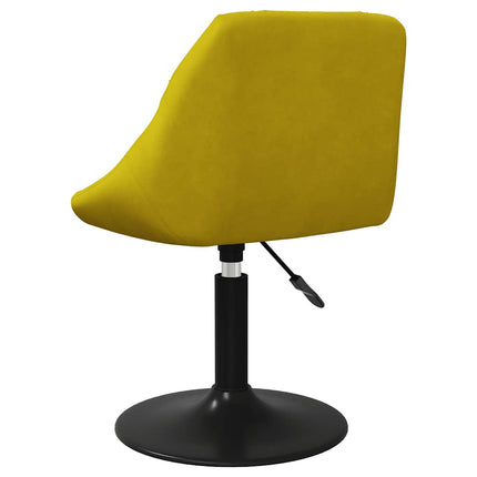 Snurrbara matstolar 4 st senapsgul sammet