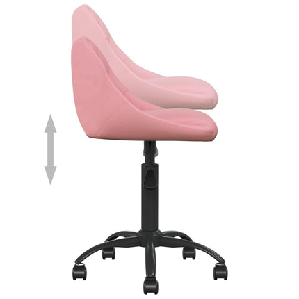 Kontorsstol rosa sammet