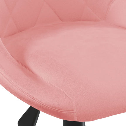 Snurrbar matstol rosa sammet