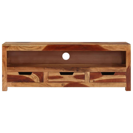 Tv-bänk 110x30x40 cm massiv akacia