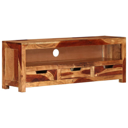 Tv-bänk 110x30x40 cm massiv akacia