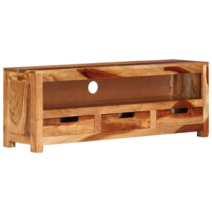 Tv-bänk 110x30x40 cm massiv akacia