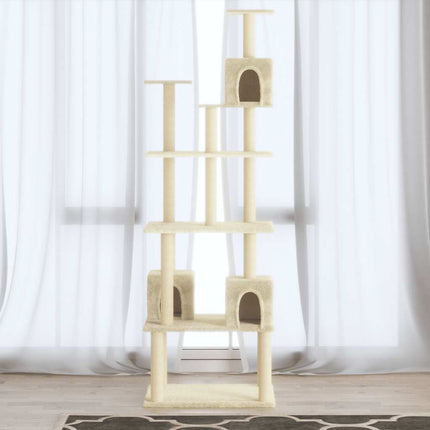 Klösträd med sisalpelare gräddvit 188 cm