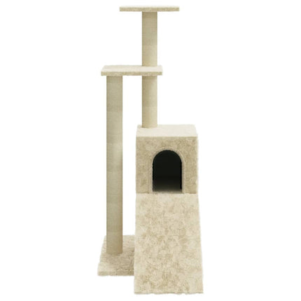 Klösträd med klöspelare i sisal gräddvit 92 cm