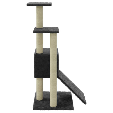 Klösträd med klöspelare i sisal mörkgrå 92 cm