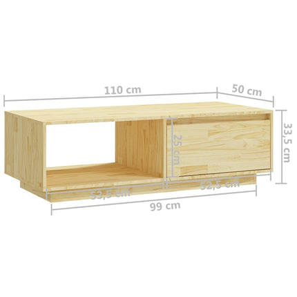 Soffbord 110x50x33,5 cm massiv furu