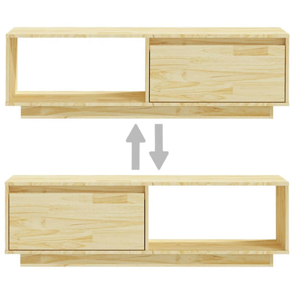 Tv-bänk 110x30x33,5 cm massiv furu