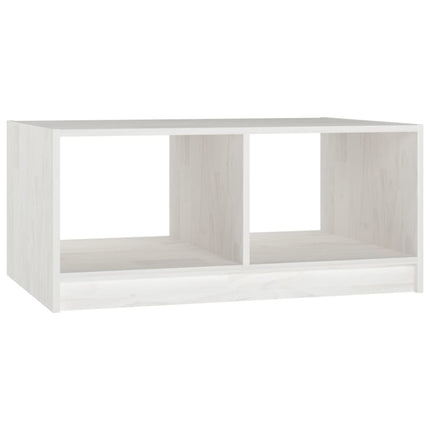 Soffbord vit 75x50x33,5 cm massiv furu