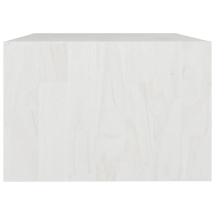 Soffbord vit 75x50x33,5 cm massiv furu