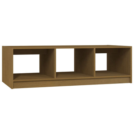 Soffbord honungsbrun 110x50x34 cm massiv furu