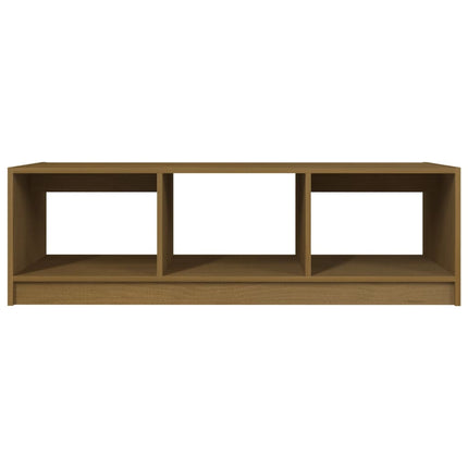 Soffbord honungsbrun 110x50x34 cm massiv furu