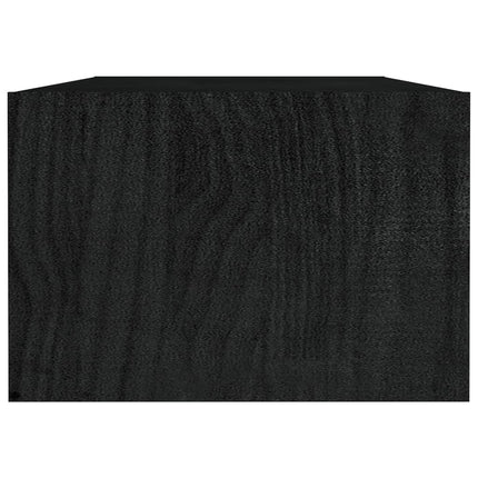 Soffbord svart 110x50x34 cm massiv furu