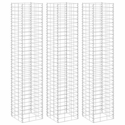Gabioner 3 st 30x30x150 cm järn