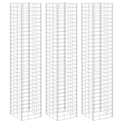 Gabioner 3 st 30x30x200 cm järn