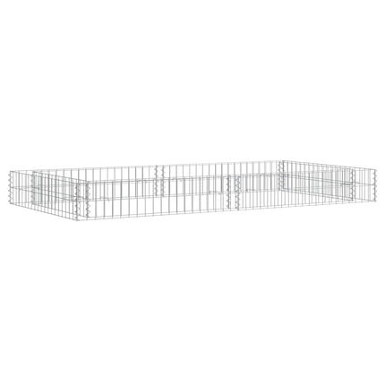 Planteringsgabion upphöjd galvaniserat stål 200x100x20 cm