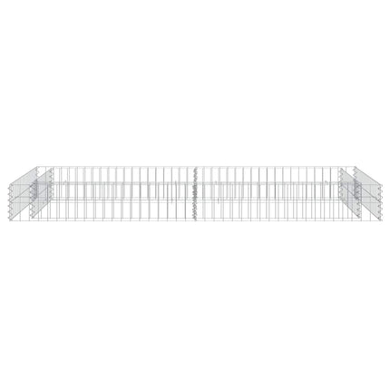 Planteringsgabion upphöjd galvaniserat stål 200x100x20 cm