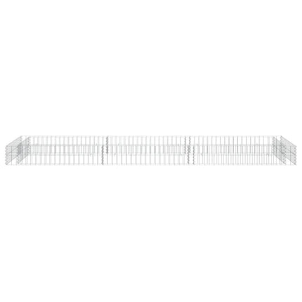 Planteringsgabion upphöjd galvaniserat stål 300x100x20 cm