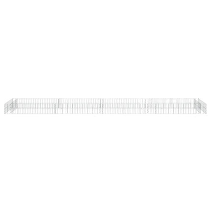 Planteringsgabion upphöjd galvaniserat stål 400x100x20 cm