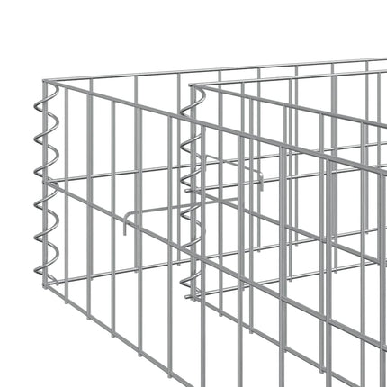 Planteringsgabion upphöjd galvaniserat stål 400x100x20 cm