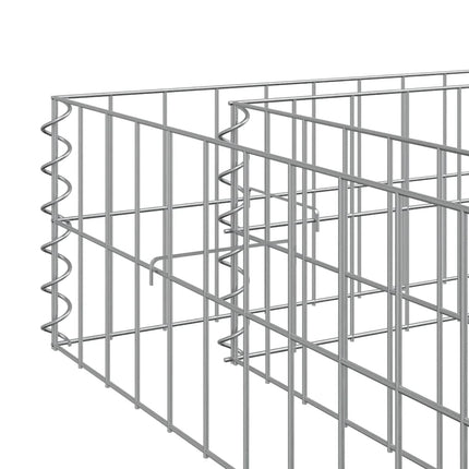 Planteringsgabion upphöjd galvaniserat stål 500x100x20 cm