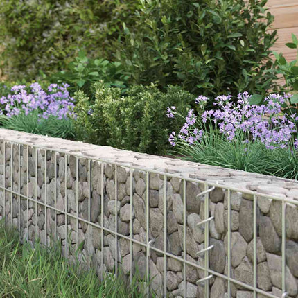 Planteringsgabion upphöjd galvaniserat stål 800x100x20 cm