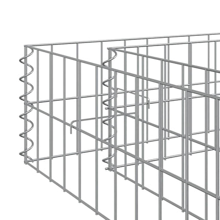 Planteringsgabion upphöjd galvaniserat stål 800x100x20 cm