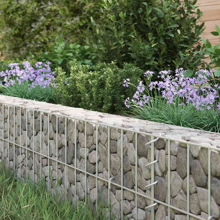 Planteringsgabion upphöjd galvaniserat stål 1000x100x20 cm
