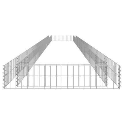 Planteringsgabion upphöjd galvaniserat stål 1000x100x20 cm
