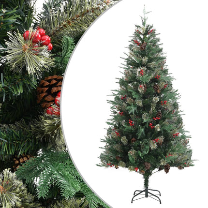 Plastgran med kottar grön 225 cm PVC&PE