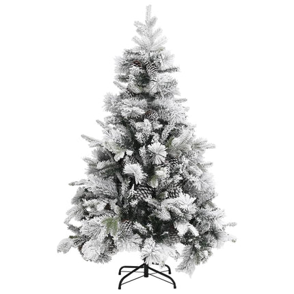 Plastgran med snö och kottar 150 cm PVC&PE