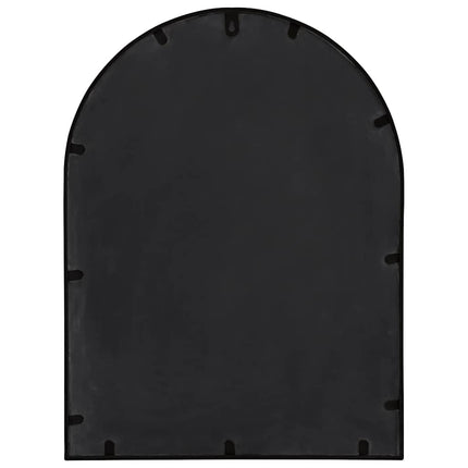 Trädgårdsspegel svart 60x45 cm järn för utomhusbruk