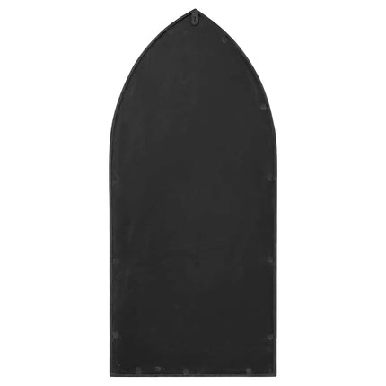 Trädgårdsspegel svart 100x45 cm järn för utomhusbruk
