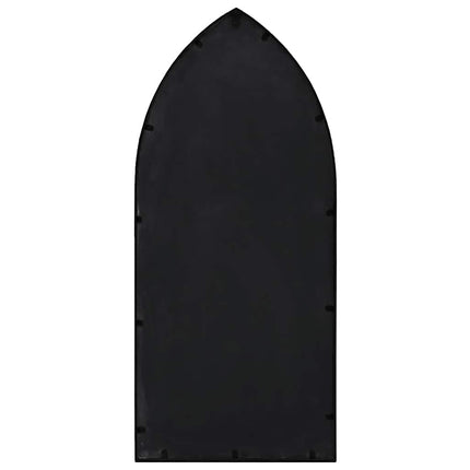 Trädgårdsspegel svart 100x45 cm järn för utomhusbruk