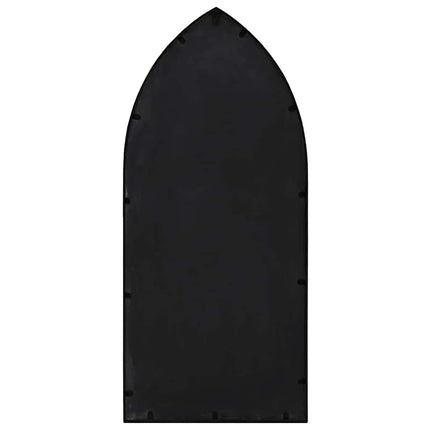 Trädgårdsspegel svart 70x30 cm järn för utomhusbruk