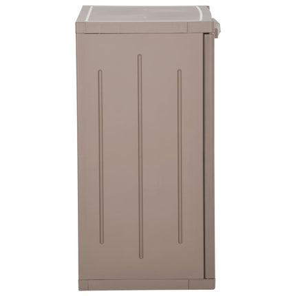 Förvaringsskåp för trädgården brun 65x45x88 cm PP trälook