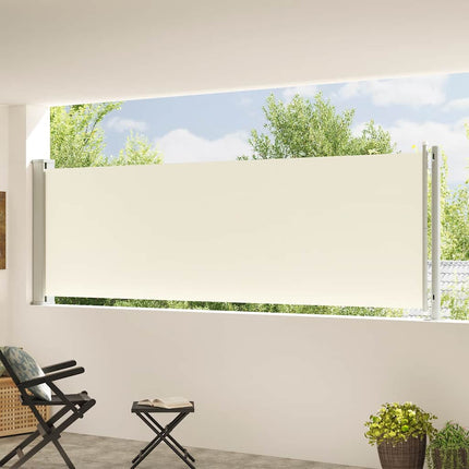 Infällbar sidomarkis 117x600 cm gräddvit