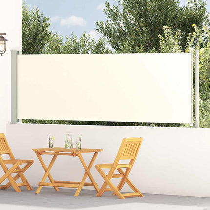 Infällbar sidomarkis 117x600 cm gräddvit