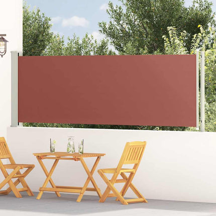Infällbar sidomarkis 117x600 cm brun