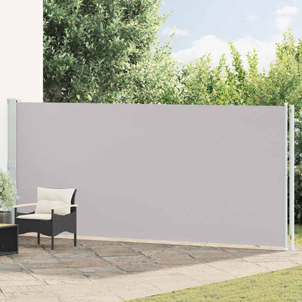 Infällbar sidomarkis 180x600 cm grå