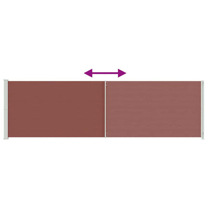 Infällbar sidomarkis 180x600 cm brun