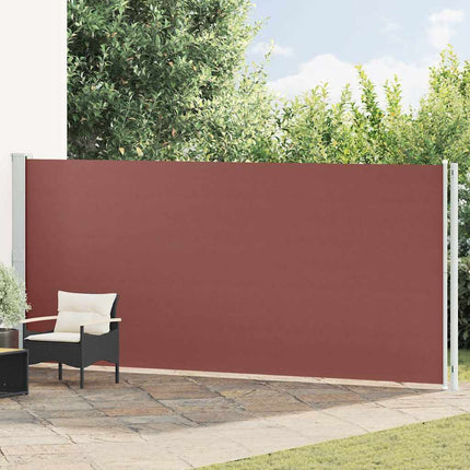 Infällbar sidomarkis 180x600 cm brun