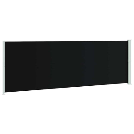 Infällbar sidomarkis 200x600 cm svart