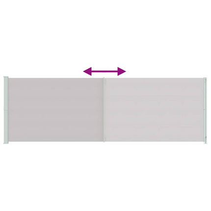 Infällbar sidomarkis 200x600 cm grå