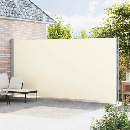 Infällbar sidomarkis 220x600 cm gräddvit