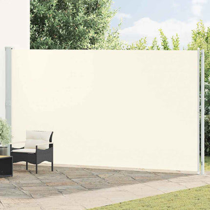 Infällbar sidomarkis 220x600 cm gräddvit